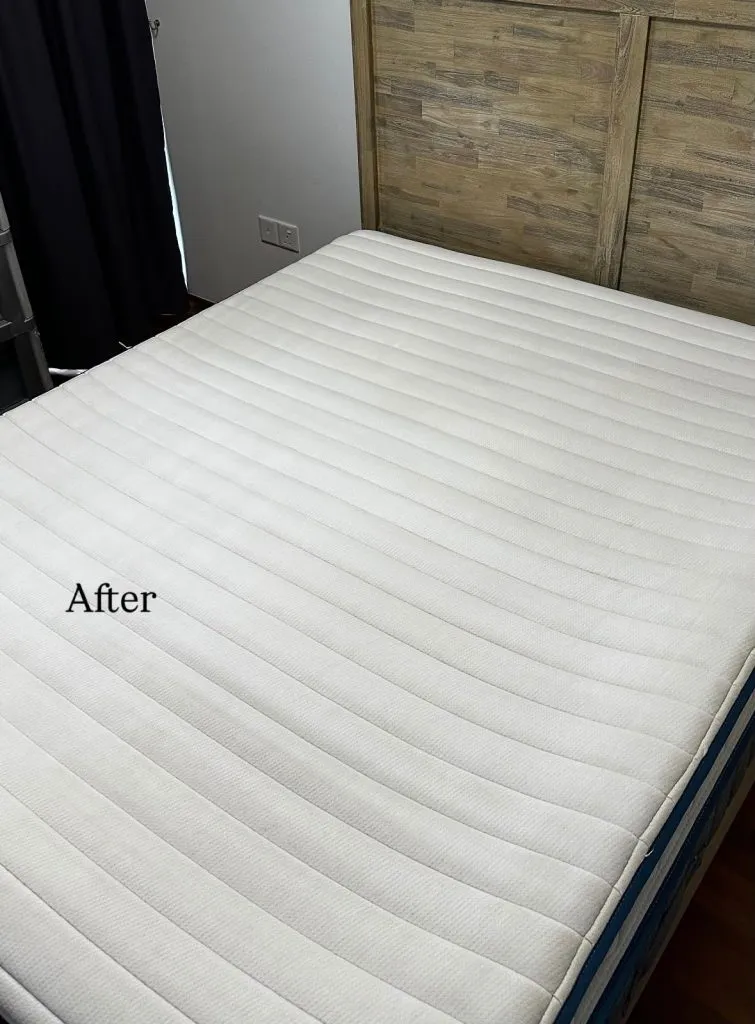 Mattress Deep Cleaning — after professional upholstery cleaning in Singapore by Cleanitize