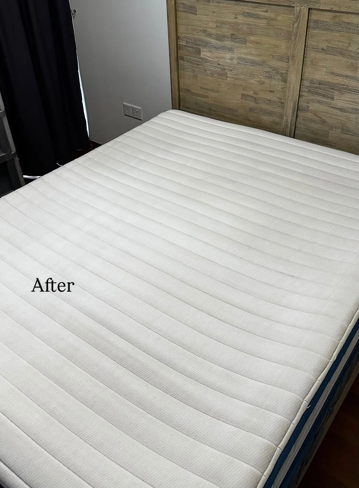 Mattress Deep Cleaning — after professional upholstery cleaning in Singapore by Cleanitize
