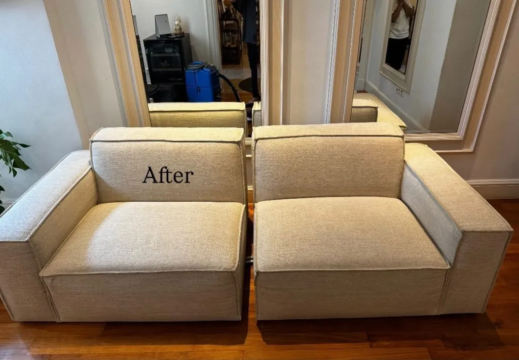 Fabric Sofa — after professional upholstery cleaning in Singapore by Cleanitize