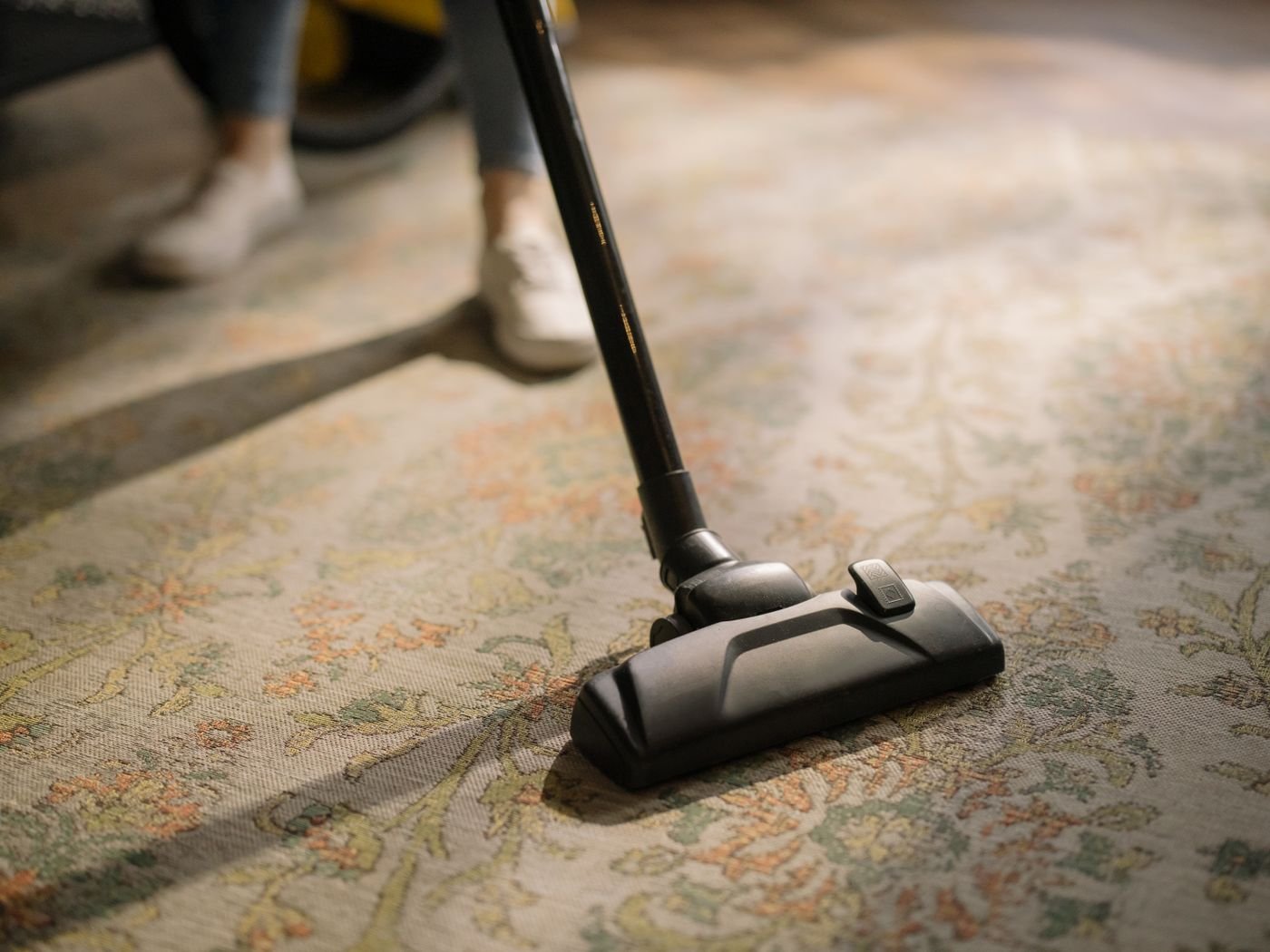 Carpet being cleaned with a vacuum in Singapore by Cleanitize