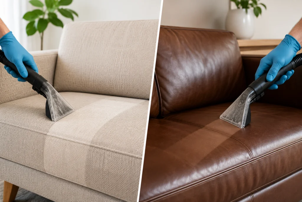 Fabric vs Leather Cleaning