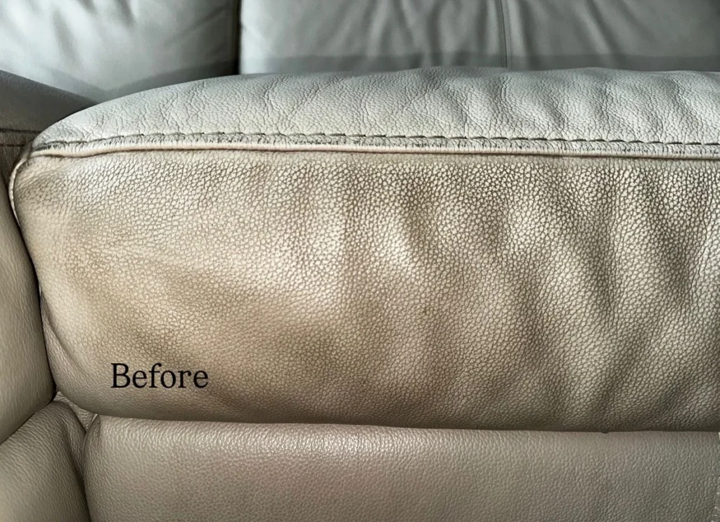 Leather Sofa cleaning(before)